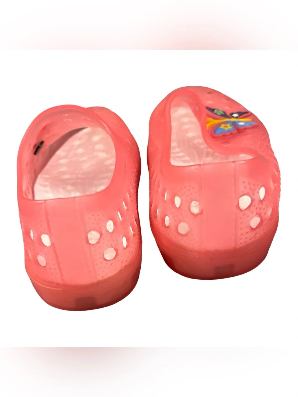 Kids Pink Butterfly Slip-On Water Beach Light Uo Shoes Toddler Size 4-4.5 Years
